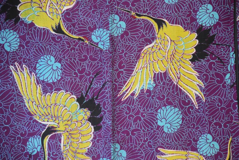 Cranes Vintage Silk Haori Jacket - Image 2