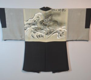 Vintage Japanese Silk Mans Haori (Kimono Jacket)