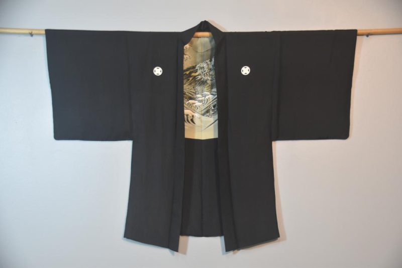 Vintage Japanese Silk Mans Haori (Kimono Jacket) - Image 3