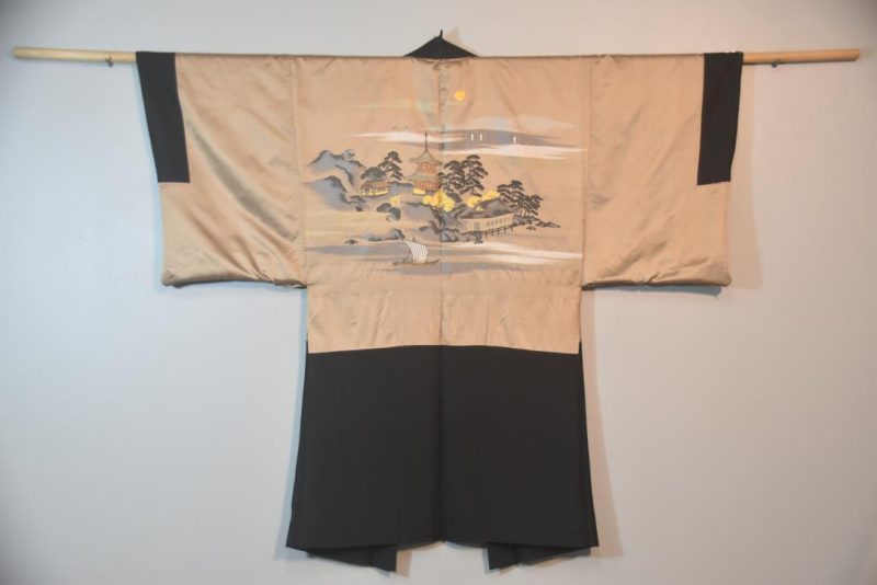 Vintage Japanese Silk Mans Haori (Kimono Jacket)