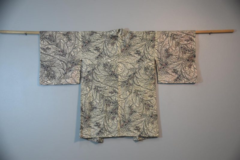 Silver Detail Vintage Japanese Silk Haori