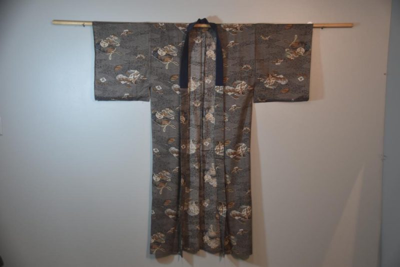 Deep Grey Mountains Man's Kimono