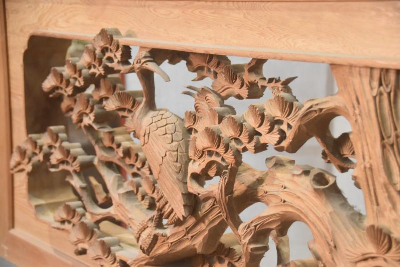 Japanese Carved Wooden Rama Transom Width:1860mm - Image 2