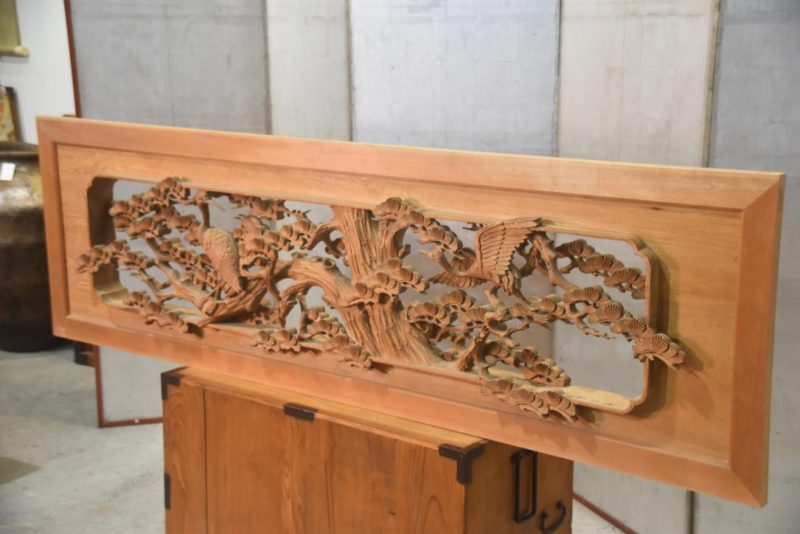Japanese Carved Wooden Rama Transom Width:1860mm - Image 8