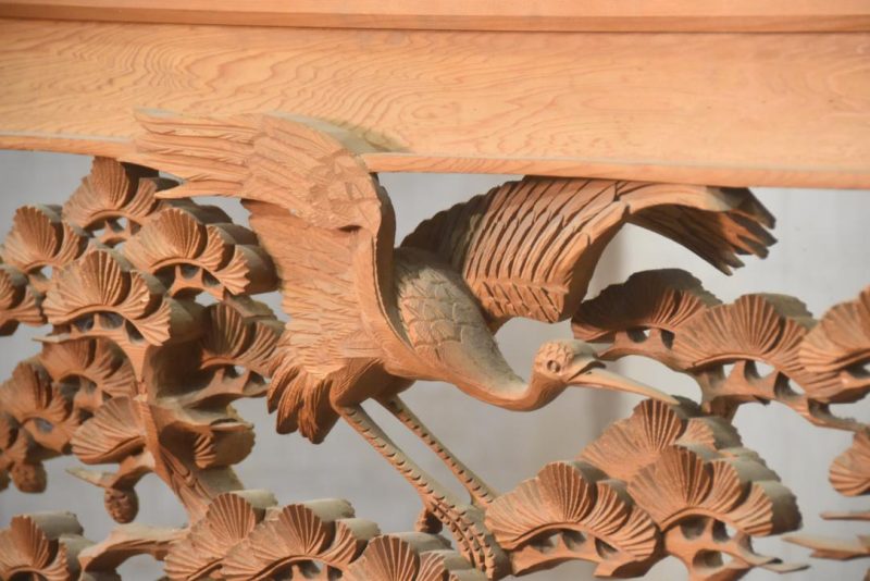Japanese Carved Wooden Rama Transom Width:1860mm - Image 2