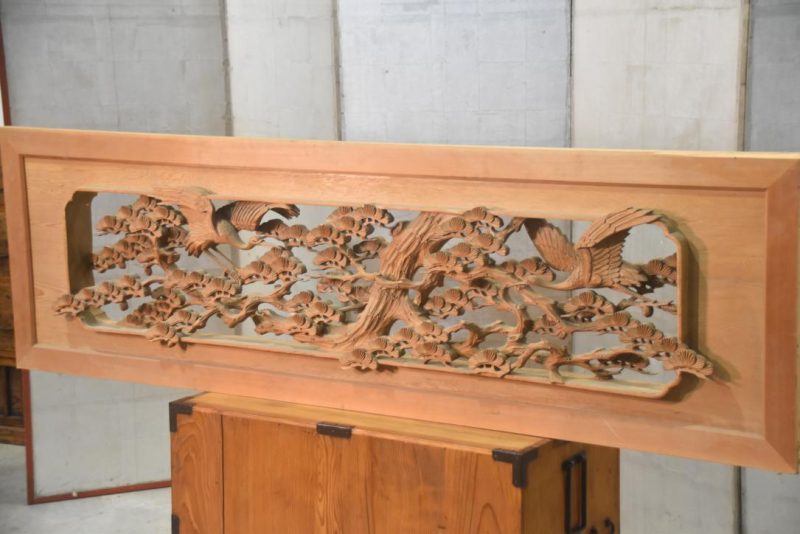 Japanese Carved Wooden Rama Transom Width:1860mm - Image 6