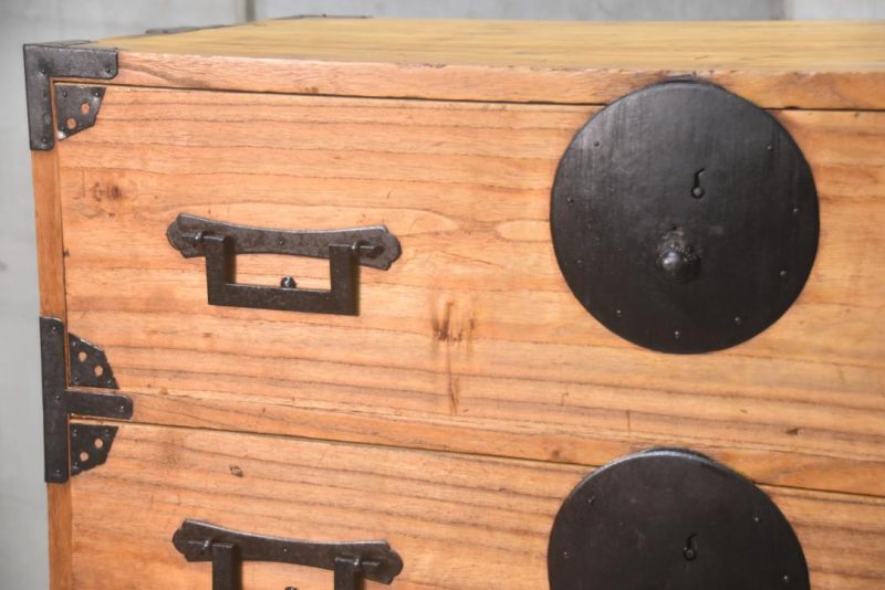 Antique 2 Section Clothing Chest Width:880mm - Image 2