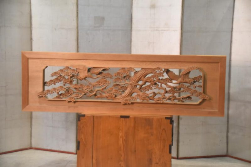 Japanese Carved Wooden Rama Transom Width:1860mm