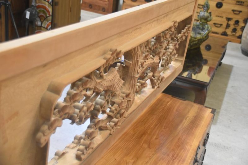 Japanese Carved Wooden Rama Transom Width:1860mm - Image 7
