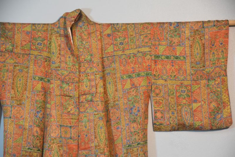 Rich Coloured Japanese Silk Kimono - Image 4