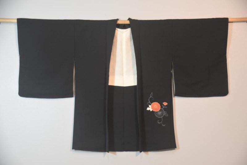 Chrysanthemum Vintage Japanese Silk Haori - Image 4