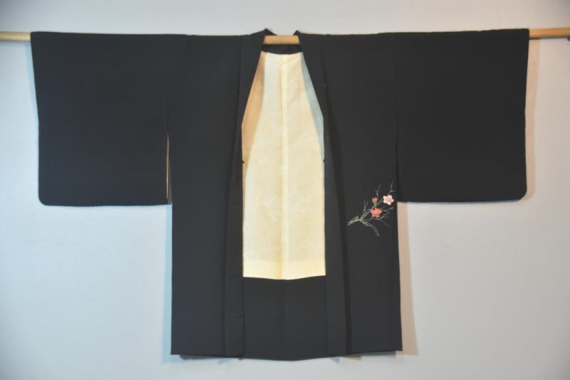 Cherry Blossom Vintage Japanese Silk Haori - Image 4