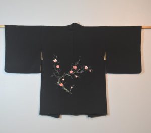 Cherry Blossom Vintage Japanese Silk Haori