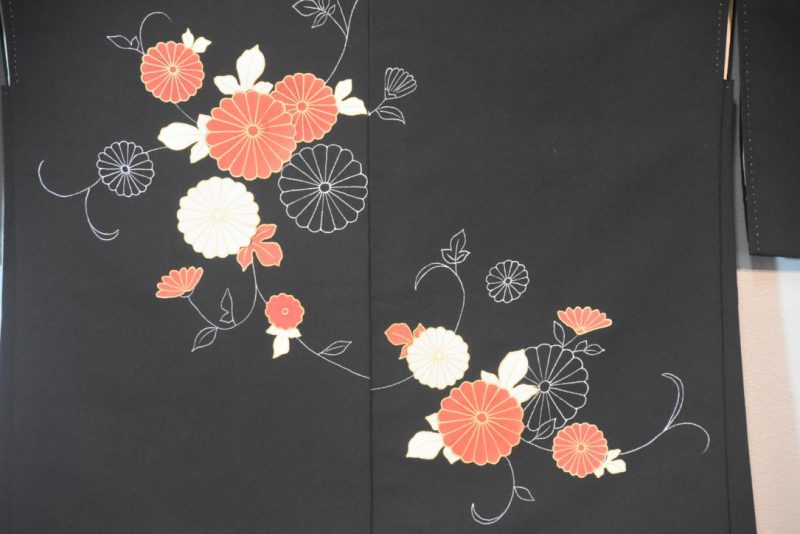 Chrysanthemum Vintage Japanese Silk Haori - Image 2