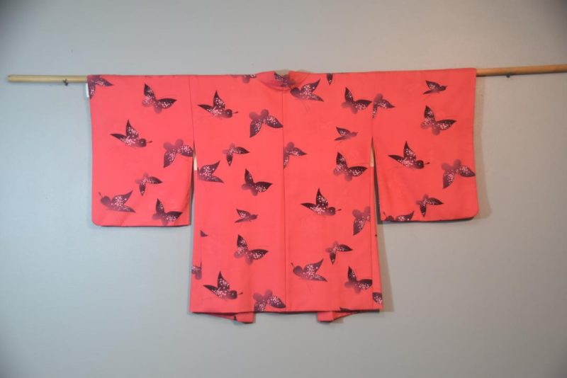 Butterflies Vintage Silk Haori Jacket