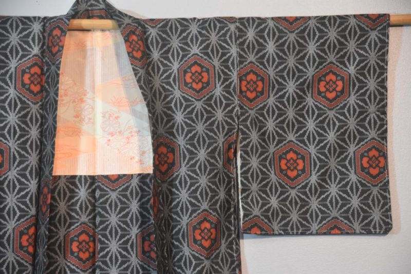 Intricately Woven Vintage Silk Haori Jacket - Image 5