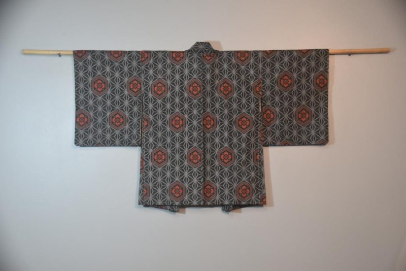 Intricately Woven Vintage Silk Haori Jacket