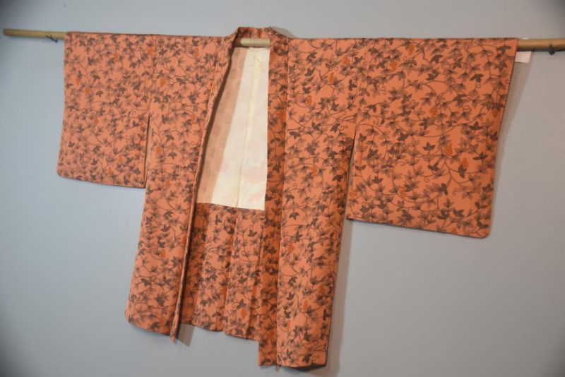 Tangerine Vintage Silk Haori Jacket - Image 4