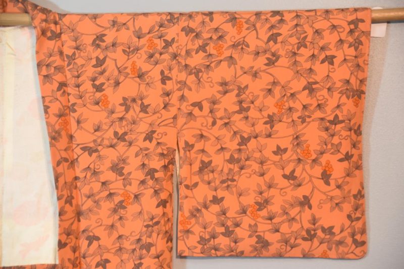 Tangerine Vintage Silk Haori Jacket - Image 3