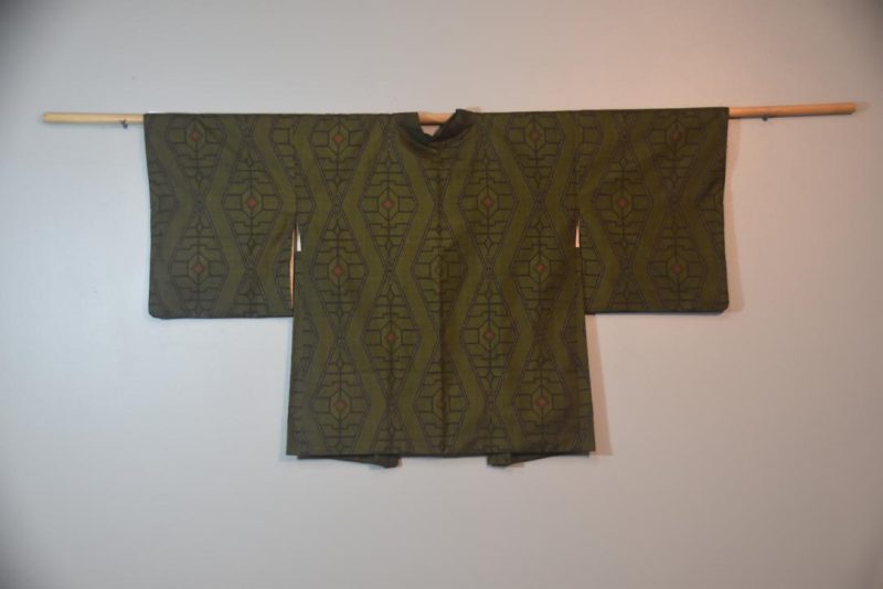 Emerald Green Vintage Silk Haori Jacket