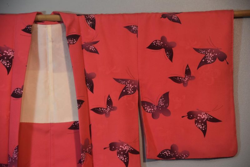 Butterflies Vintage Silk Haori Jacket - Image 4