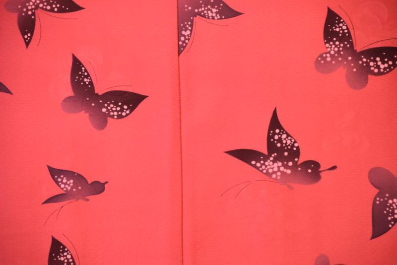 Butterflies Vintage Silk Haori Jacket - Image 2