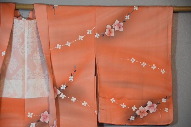 String of Flowers Vintage Silk Haori Jacket - Image 5
