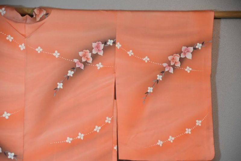 String of Flowers Vintage Silk Haori Jacket - Image 2