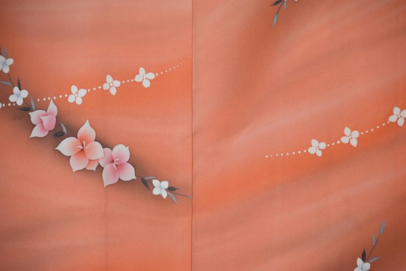 String of Flowers Vintage Silk Haori Jacket - Image 4
