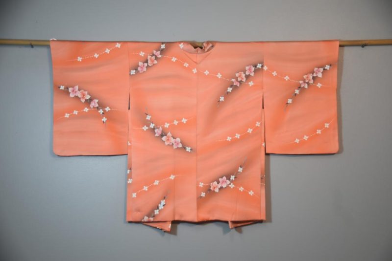 String of Flowers Vintage Silk Haori Jacket - Image 3
