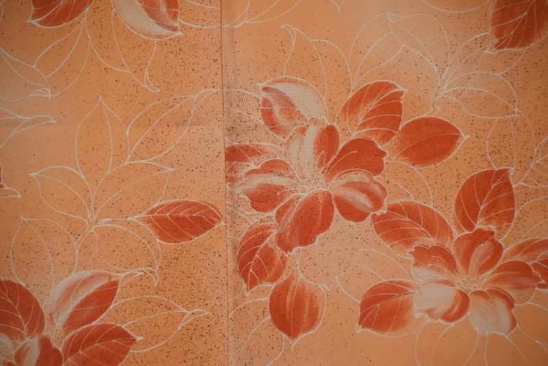 Peach Flowers Vintage Silk Haori Jacket - Image 2