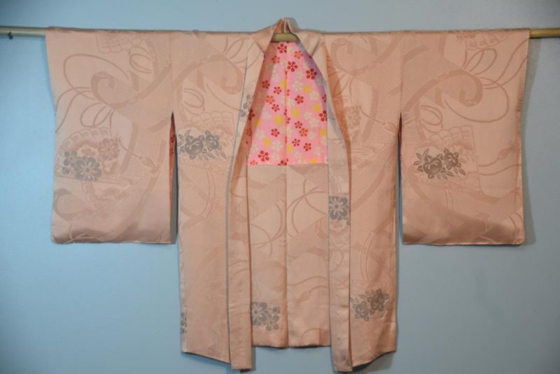 Peach Fuzz Vintage Silk Jacquard Haori Jacket - Image 6