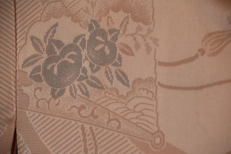 Peach Fuzz Vintage Silk Jacquard Haori Jacket - Image 5
