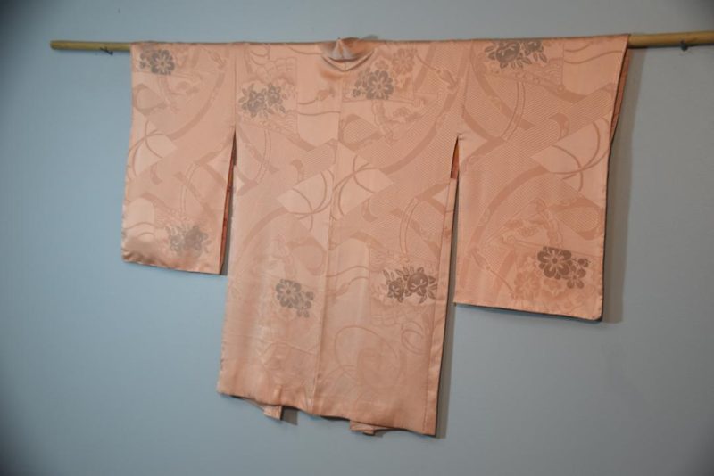 Peach Fuzz Vintage Silk Jacquard Haori Jacket - Image 4