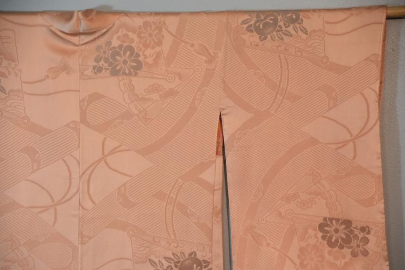 Peach Fuzz Vintage Silk Jacquard Haori Jacket - Image 3
