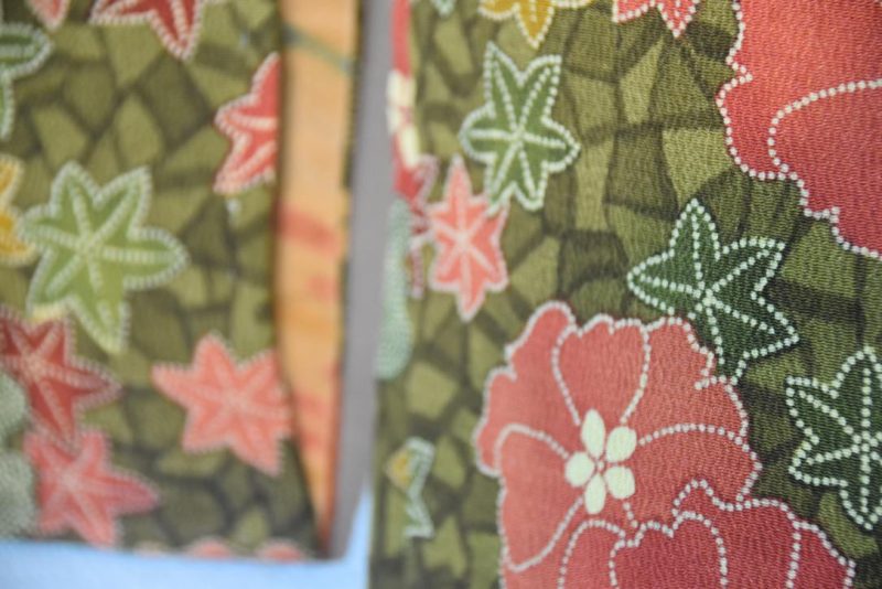 Coral Floral Vintage Silk Haori Jacket - Image 7