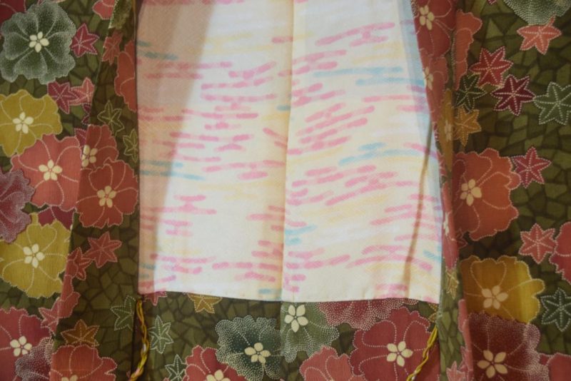 Coral Floral Vintage Silk Haori Jacket - Image 6