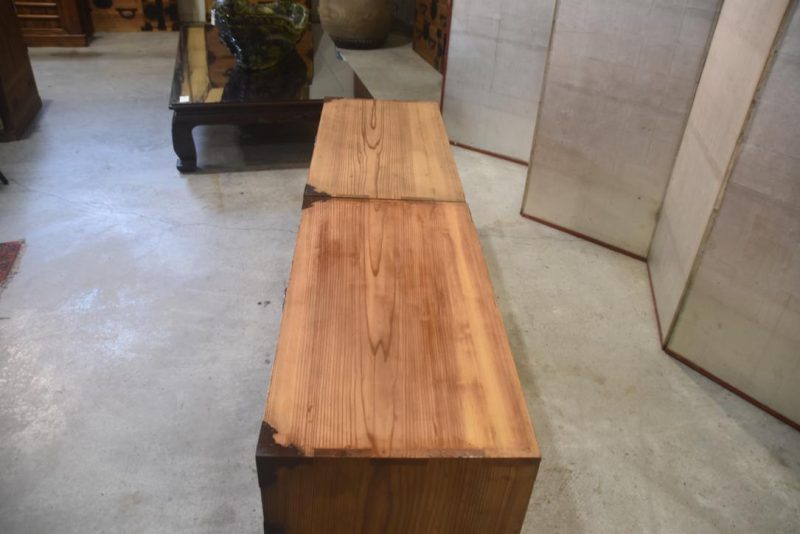 Antique 2 Section Clothing Chest Width:900mm - Image 16