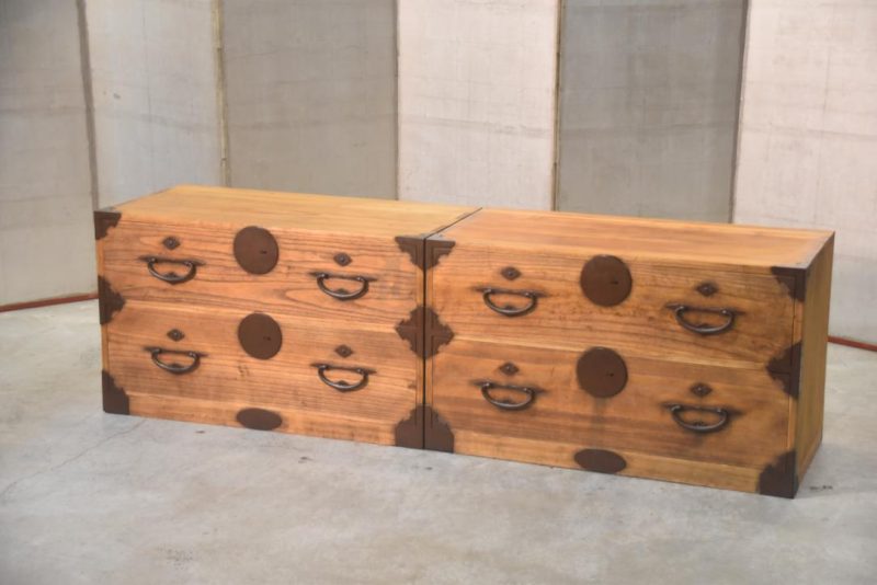 Antique 2 Section Clothing Chest Width:900mm - Image 2