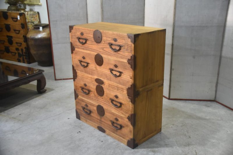Antique 2 Section Clothing Chest Width:900mm - Image 9