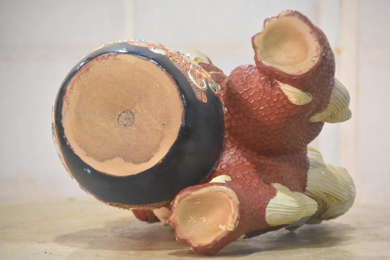 Kutani Pottery Shishi Width:230mm - Image 6