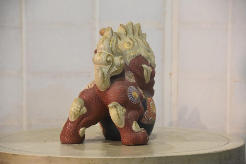 Kutani Pottery Shishi Width:230mm - Image 7