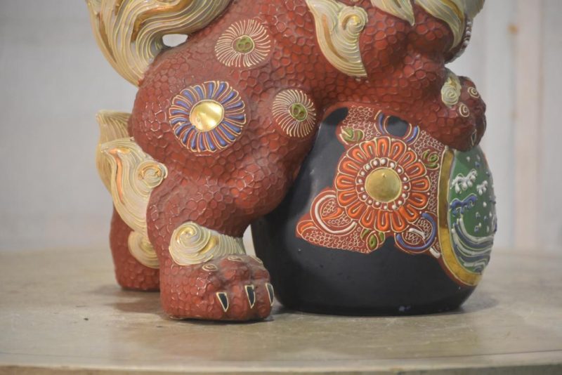 Kutani Pottery Shishi Width:230mm - Image 4