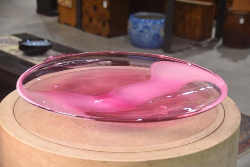 Large Glass Plate by Yasushi Nakajima Width:510mm - Image 5