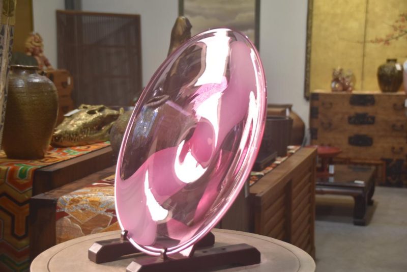 Large Glass Plate by Yasushi Nakajima Width:510mm - Image 3