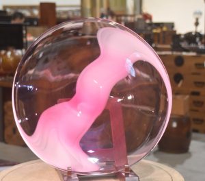 Large Glass Plate by Yasushi Nakajima Width:510mm