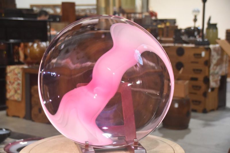 Large Glass Plate by Yasushi Nakajima Width:510mm