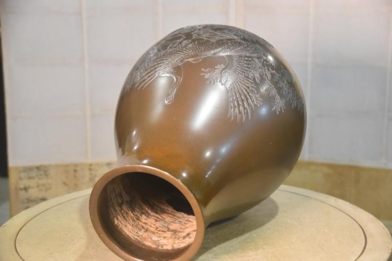 Large Japanese Bronze Vase Height:470mm - Image 8