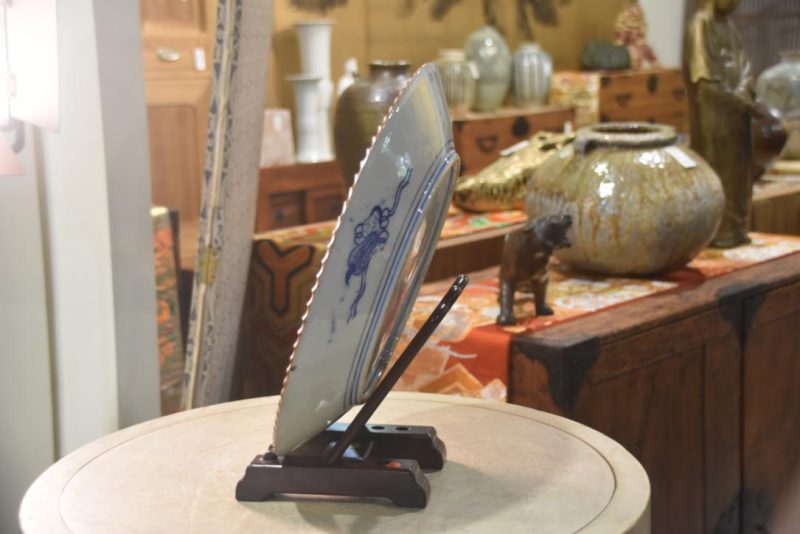 Japanese Blue and White Inban Plate Width:400mm - Image 5