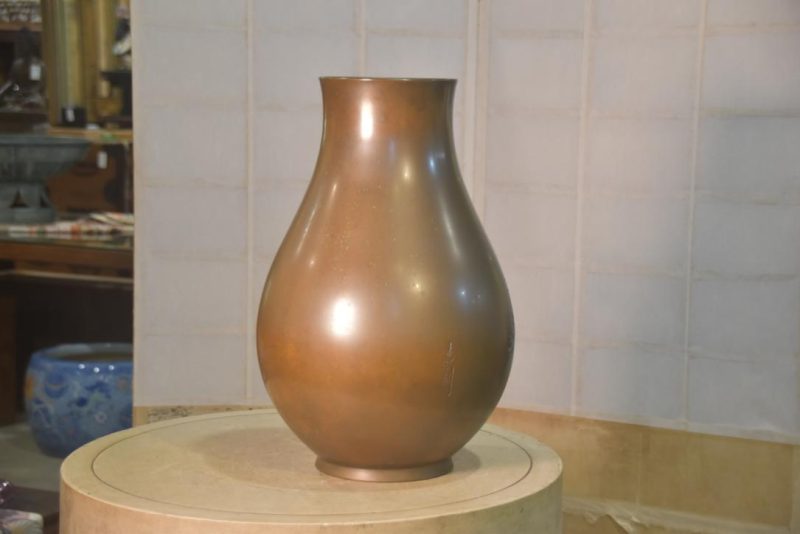 Large Japanese Bronze Vase Height:470mm - Image 6